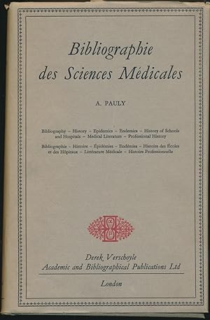 Bibliographie des Sciences Medicales: Bibliographie - Histoire - Epidemies - Endemies - Histoire ...
