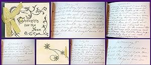 Hand Made Inspirational Commonplace Book - Hand Penned Thoughts for the Year c1909