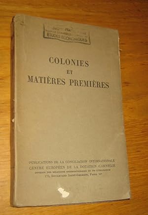 Colonies et matières premières