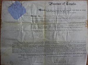 Province of Canada Land Grant to William O. Fessenden of the Township of Bolton in the County of ...