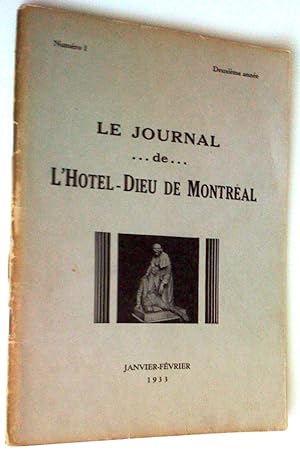 Le Journal de l'Hôtel-Dieu de Montréal, vol. II, no 1, janvier-février 1933