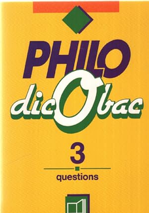 Dicobac philosophie 3 : questions
