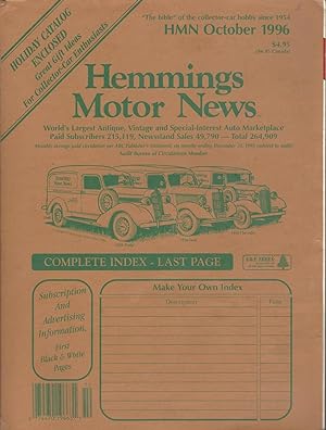 Hemmings Motor News, October 1996