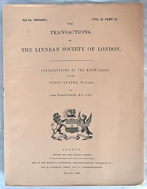 Contributions to the knowledge of the Genus Anaphe, Walker. The Transactions of the Linnean Socie...