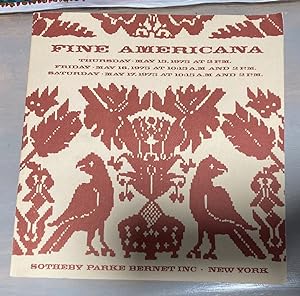 Fine Americana Sale Number 3760 Thursday May15, 1975 at 2 P.m. Friday May 16, 1975 at 10:15 a.m. ...