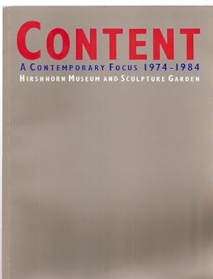 Content A Contemporary Focus, 1974-1984