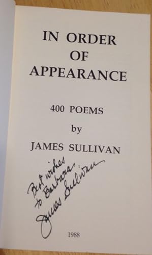 In Order of Appearance: 400 Poems