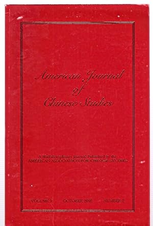 American Journal of Chinese Studies October 2002 Vol. 9 No. 2 A Multidisciplinary Journal Publish...