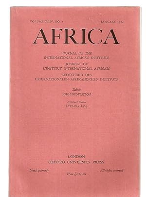 Africa: Journal of the International African Institute Volume XLIX, No. 1 January 1974
