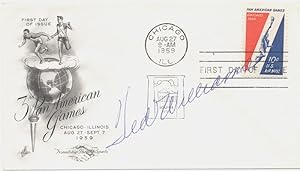 Ted Williams Signed First Day Cover 1959 Pan-American Games