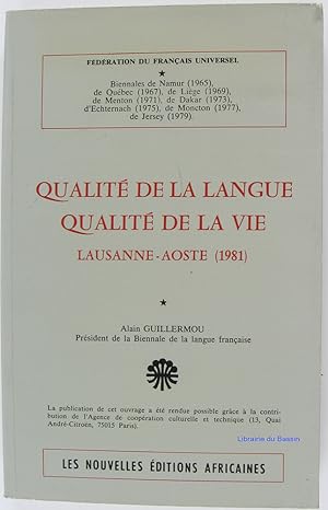 Qualité de la langue qualité de la vie Lausanne-Aoste (1981)
