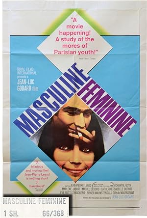 Masculin/Feminin [Masculin feminin, Masculine Feminine] (Original poster for the 1966 film)