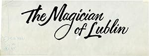 The Magician of Lublin (Three original title card maquettes for the 1979 film)