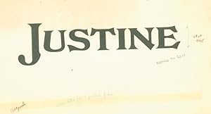 Justine (Original title card maquette for the 1969 film)
