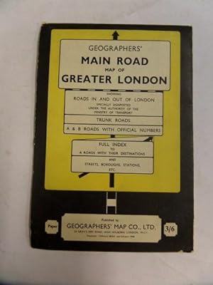 Geographers' Main Road Map of Greater London