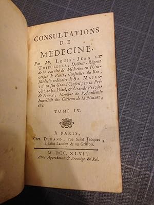 Consultations De Medecine (tome IV)