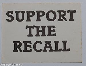 Support the Recall [sticker]
