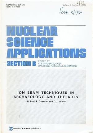 Ion Beam Techniques in Archaeology and the Arts.