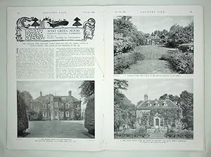 Original Issue of Country Life Magazine Dated November 21st 1936, with a Main Feature on West Gre...