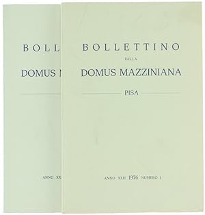 BOLLETTINO DELLA DOMUS MAZZINIANA. Anno XXII 1976 - Numeri 1-2.:
