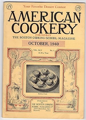 American Cookery Magazine for October 1940 // The Photos in this listing are of the magazine that...