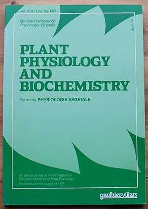 Plant physiology and biochemistry - Volume 26 - n° 4 july august 1988