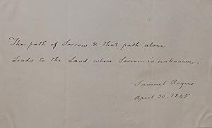 Autograph quotation signed from William Cowper: