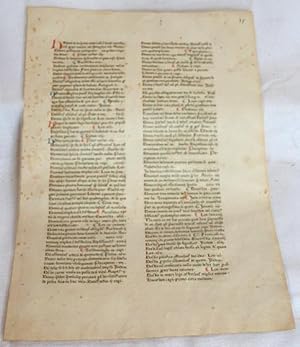 Incunable Leaf From the Strassburg: R-press Type 2 (Johannes Mentelin & Adolf Rusch)