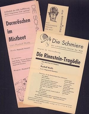 Die Schmiere, das schlechteste Theater der Welt. 2 Theaterprogramme und 1 Werbezettel].