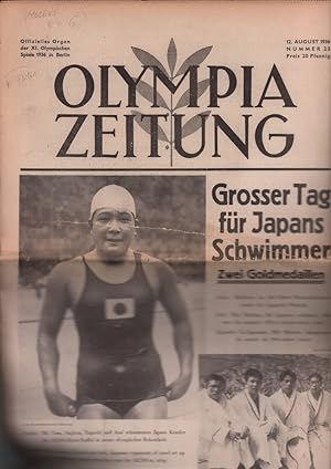 Olympia Zeitung. Offizielles Organ der 11. Olympischen Spiele 1936 in Berlin. NUMMER 23, 12. Augu...