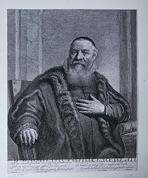 [Antique portrait print 1691] Portrait of theologician ELEAZARUS SWALMIUS, THEOLOGUS, ECCLESIASTE...