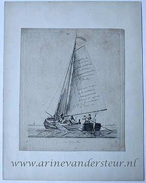 [Antique title page, 1787] Verscheyde soorten van HOLLANDSE Vaartuigen Geteekenten Gesneeden door...
