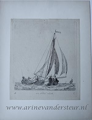 [Antique print, etching] een Schol schuit; Verscheyde soorten van HOLLANDSE Vaartuigen. (serie ti...