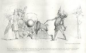REVOLUTION 1848. - Karikatur. - Berlin. - Friedrich Wilhelm IV. "Das Mißverständnis." Friedrich W...