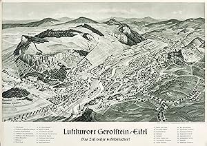 GEROLSTEIN/Eifel. "Luftkurort Gerolstein/Eifel. Das Ziel vieler Eifelbesucher!". Gesamtansicht.