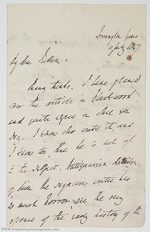 Autograph Letter Signed to 'My dear Fuller', (Sir Nicholas Harris, 1799-1848, Writer, Antiquary a...