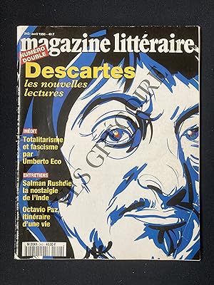 MAGAZINE LITTERAIRE-N°342-AVRIL 1996-NUMERO DOUBLE-DESCARTES Les nouvelles lectures