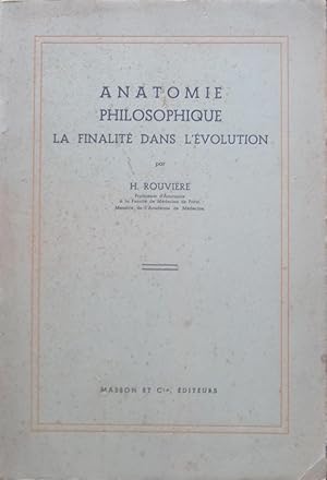 Anatomie philosophique : La finalité dans l'évolution