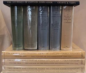 The Journals of Captain James Cook on his Voyages of Discovery with The Charts & Coastal Views of...