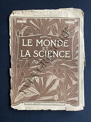 LE MONDE ET LA SCIENCE-N°14-BEURRE ET MARGARINE PAR R. LEZE