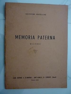 "MEMORIA PATERNA Ricordi"
