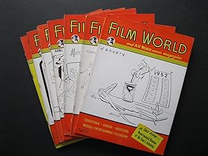 FILM WORLD Audio-Visual Trade Magazine - 1952 - Eight Issues January-August