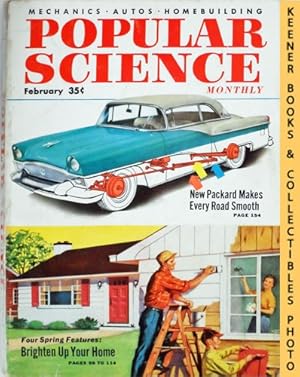 Popular Science Monthly Magazine, February 1955: Vol. 166, No. 2 : Mechanics - Autos - Homebuilding
