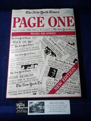 Page One: Major Events 1920-1983 as Presented in the New York Times