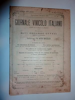 IL GIORNALE VINICOLO ITALIANO Anno 29 Casale Monferrato, 8 Marzo 1903 n.° 10