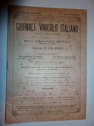 IL GIORNALE VINICOLO ITALIANO Anno 29 Casale Monferrato, 22 Marzo 1903 n.° 12