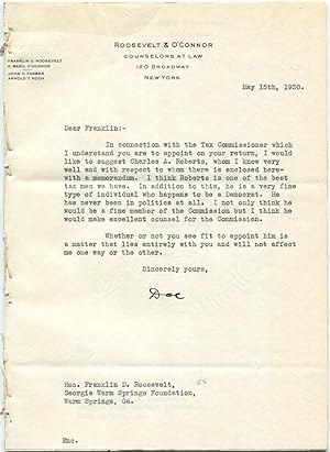 1930 Seven Basil O'Connor Typed Letters Signed Addressed to FDR