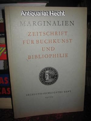 Marginalien 66/1977. Zeitschrift für Buchkunst und Bibliophilie (bis 1968: Blätter der Pirckheime...