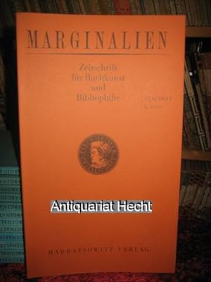 Marginalien 159. Heft (3,2000). Zeitschrift für Buchkunst und Bibliophilie (bis 1968: Blätter der...