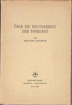 Uber Die Deutbarkeit Der Tonkunst [About the Interpretability of the Musical Art] SIGNED BY THE A...